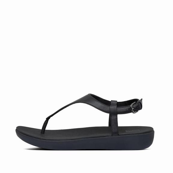 Sandales À Lanière Femme Fitflop Lainey Cuir Ankle Noir (JFY264019)